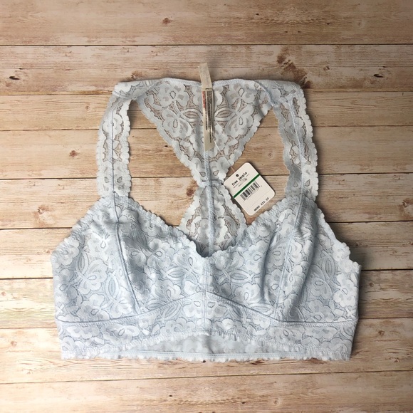 🆕 Free People Galloon Lace Bralette barely blue - Picture 3 of 8